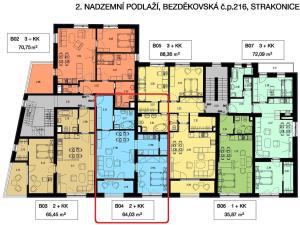 Pronájem bytu 2+kk, Strakonice - Strakonice II, Bezděkovská, 64 m2