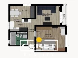 Prodej bytu 3+kk, Chomutov, Mostecká, 63 m2