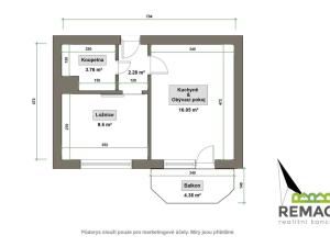 Pronájem bytu 2+kk, Uherské Hradiště, Štěpnická, 35 m2