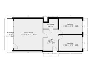 Pronájem bytu 3+kk, Praha - Modřany, Krouzova, 69 m2