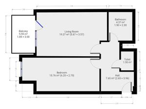Pronájem bytu 2+kk, Praha - Hostivař, Fojtova, 52 m2