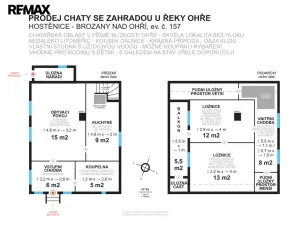 Prodej chaty, Brozany nad Ohří - Hostěnice, 79 m2
