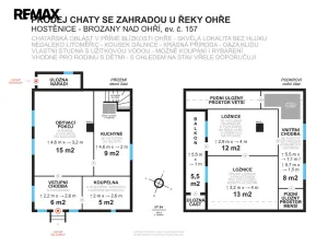 Prodej chaty, Brozany nad Ohří - Hostěnice, 79 m2