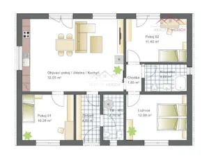 Prodej rodinného domu, Jirkov, Vilová, 82 m2