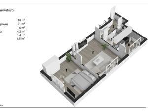 Prodej bytu 2+1, Hradec Králové, třída SNP, 57 m2