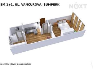 Pronájem bytu 1+1, Šumperk, Vančurova, 42 m2