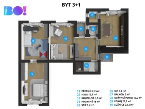 Prodej bytu 3+1, Šumperk, Čsl. armády, 103 m2