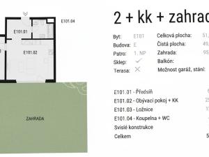 Pronájem bytu 2+kk, Praha - Letňany, Nepomuckých, 52 m2