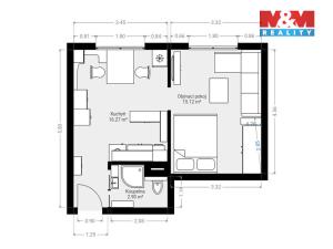 Prodej bytu 1+1, Krupka - Bohosudov, Kollárova, 35 m2