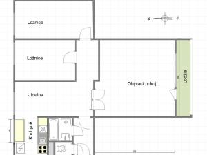 Pronájem bytu 4+1, Praha - Záběhlice, Hrusická, 72 m2