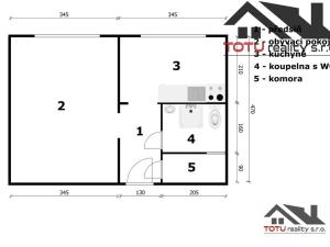 Prodej bytu 1+1, Trutnov, Fialková, 34 m2
