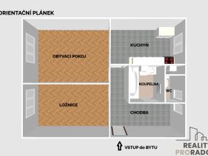 Prodej bytu 2+1, Grygov, Komenského, 56 m2
