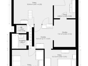 Pronájem bytu 3+1, Brno, Okrouhlá, 78 m2