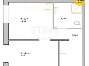 Pronájem bytu 1+1, Ostrava, Starobělská, 31 m2