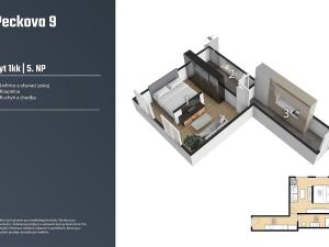 Prodej bytu 2+kk, Praha, Peckova, 38 m2