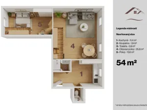 Prodej bytu 2+1, Veselí nad Lužnicí - Veselí nad Lužnicí II, Nádražní, 54 m2