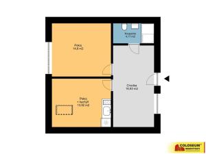 Pronájem bytu 1+kk, Brno - Husovice, 49 m2