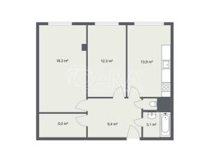 Pronájem bytu 2+1, Praha - Strašnice, V olšinách, 62 m2