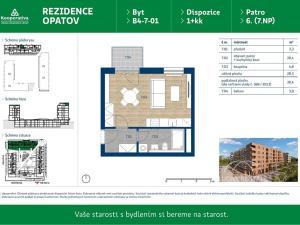 Pronájem bytu 1+kk, Praha - Chodov, Líbalova, 30 m2