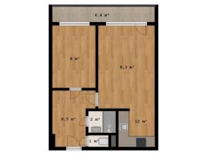 Prodej bytu 2+kk, Kladno - Kročehlavy, Hřebečská, 48 m2