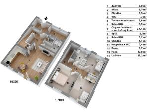 Prodej rodinného domu, Rosice, Petra Hechta, 125 m2