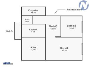 Prodej bytu 3+1, Strakonice, Mírová, 75 m2