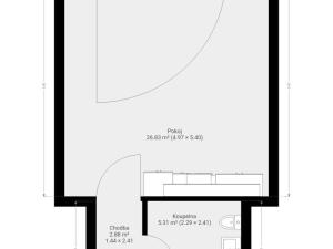 Pronájem bytu 1+kk, Brno, Bratislavská, 37 m2