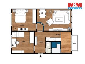 Prodej bytu 3+1, České Budějovice, Lidická tř., 66 m2