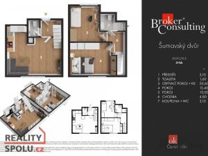 Prodej bytu 3+kk, Železná Ruda - Špičák, 58 m2