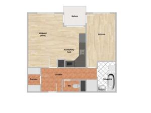 Pronájem bytu 2+kk, Praha - Strašnice, Na palouku, 53 m2