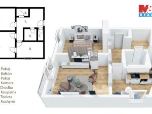 Prodej bytu 2+1, Sezimovo Ústí, Dukelská, 68 m2