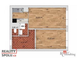 Prodej bytu 2+kk, Praha - Záběhlice, Přespolní, 45 m2