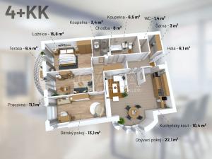 Prodej bytu 4+kk, Praha - Žižkov, V kapslovně, 101 m2