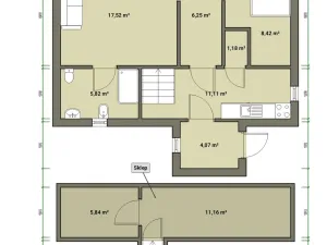 Prodej rodinného domu, Velká Hleďsebe - Klimentov, 60 m2