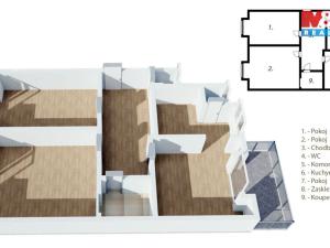 Prodej bytu 2+1, Brno - Veveří, Nerudova, 82 m2