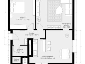 Pronájem bytu 2+1, Jesenice, Školní, 56 m2