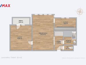 Prodej bytu 2+kk, Třebíč - Týn, Lavického, 53 m2