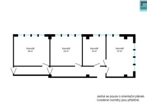 Pronájem kanceláře, Olomouc, Wellnerova, 22 m2