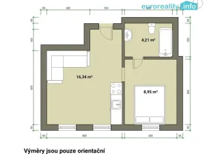 Prodej bytu 1+1, Kraslice, Rybná, 30 m2