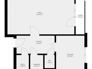 Pronájem bytu 1+1, Polička, Sídliště Hegerova, 40 m2