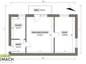 Prodej bytu 2+kk, Buchlovice, V Lúčkách, 50 m2