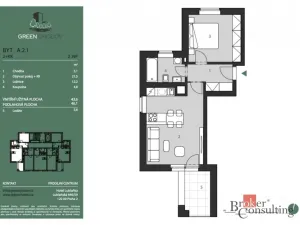 Prodej bytu 2+kk, Praha - Chodov, Klapálkova, 44 m2