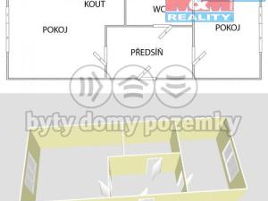 Pronájem bytu 2+kk, Jablonec nad Nisou, Lípová, 43 m2