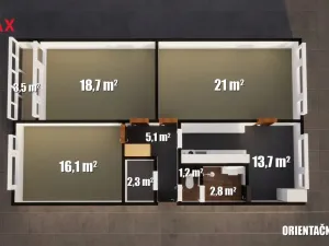 Prodej bytu 3+1, Liberec - Liberec VI-Rochlice, Gagarinova, 75 m2