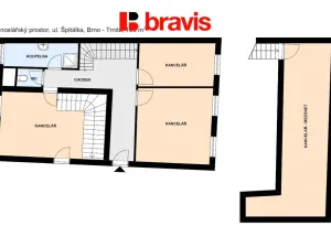 Pronájem kanceláře, Brno - Trnitá, Špitálka, 120 m2