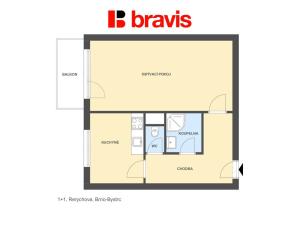 Pronájem bytu 1+1, Brno, Rerychova, 41 m2