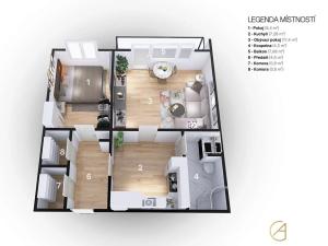 Prodej bytu 2+1, Brno, Krymská, 54 m2