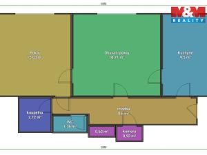 Prodej bytu 2+1, Hradec Králové - Pražské Předměstí, Puškinova, 59 m2