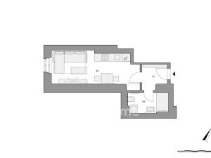 Prodej bytu 1+kk, Praha - Smíchov, Na Václavce, 25 m2