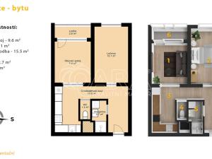 Prodej bytu 2+kk, Praha, Brandlova, 44 m2